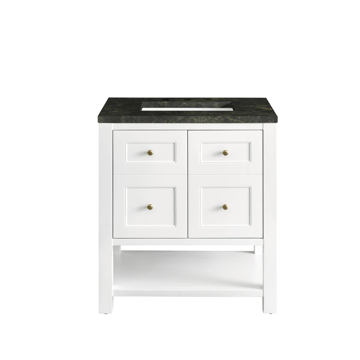 Breckenridge 30" Single Vanity, Bright White, w/ 3 CM Phantome Eclos Top, view 2