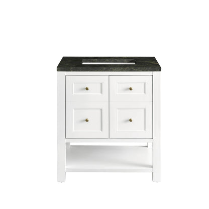 Breckenridge 30" Single Vanity, Bright White, w/ 3 CM Phantome Eclos Top, view 2