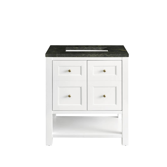 Breckenridge 30" Single Vanity, Bright White, w/ 3 CM Phantome Eclos Top, view 2
