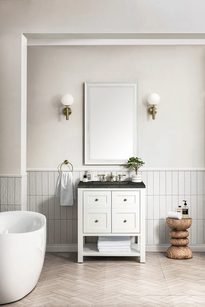 Breckenridge 30" Single Vanity, Bright White, w/ 3 CM Phantome Eclos Top, view 4