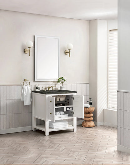 Breckenridge 30" Single Vanity, Bright White, w/ 3 CM Phantome Eclos Top, view 6