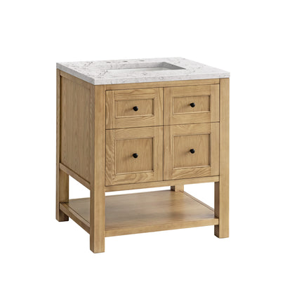 Breckenridge 30" Single Vanity, Light Natural Oak w/ 3 CM Eternal Jasmine Pearl Top, view 10