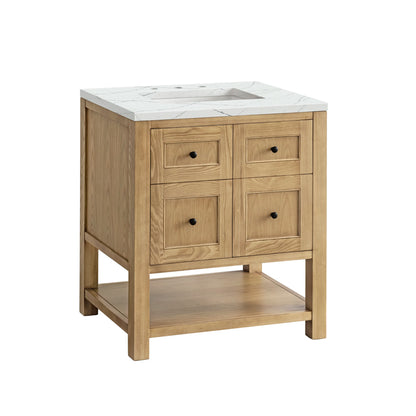 Breckenridge 30" Single Vanity, Light Natural Oak w/ 3 CM Ethereal Noctis Top, view 10