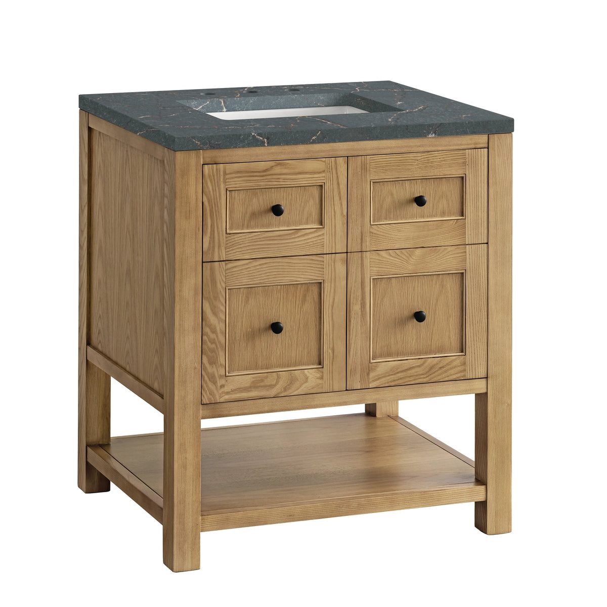 Breckenridge 30" Single Vanity, Light Natural Oak w/ 3 CM Parisien Bleu Top, view 10