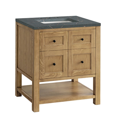 Breckenridge 30" Single Vanity, Light Natural Oak w/ 3 CM Parisien Bleu Top, view 10