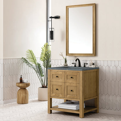 Breckenridge 30" Single Vanity, Light Natural Oak w/ 3 CM Parisien Bleu Top, view 4