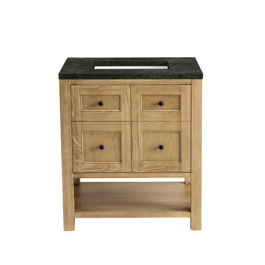 Breckenridge 30" Single Vanity, Light Natural Oak, w/ 3 CM Phantome Eclos Top, view 2