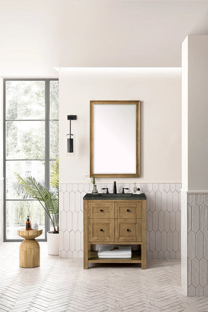 Breckenridge 30" Single Vanity, Light Natural Oak, w/ 3 CM Phantome Eclos Top, view 4