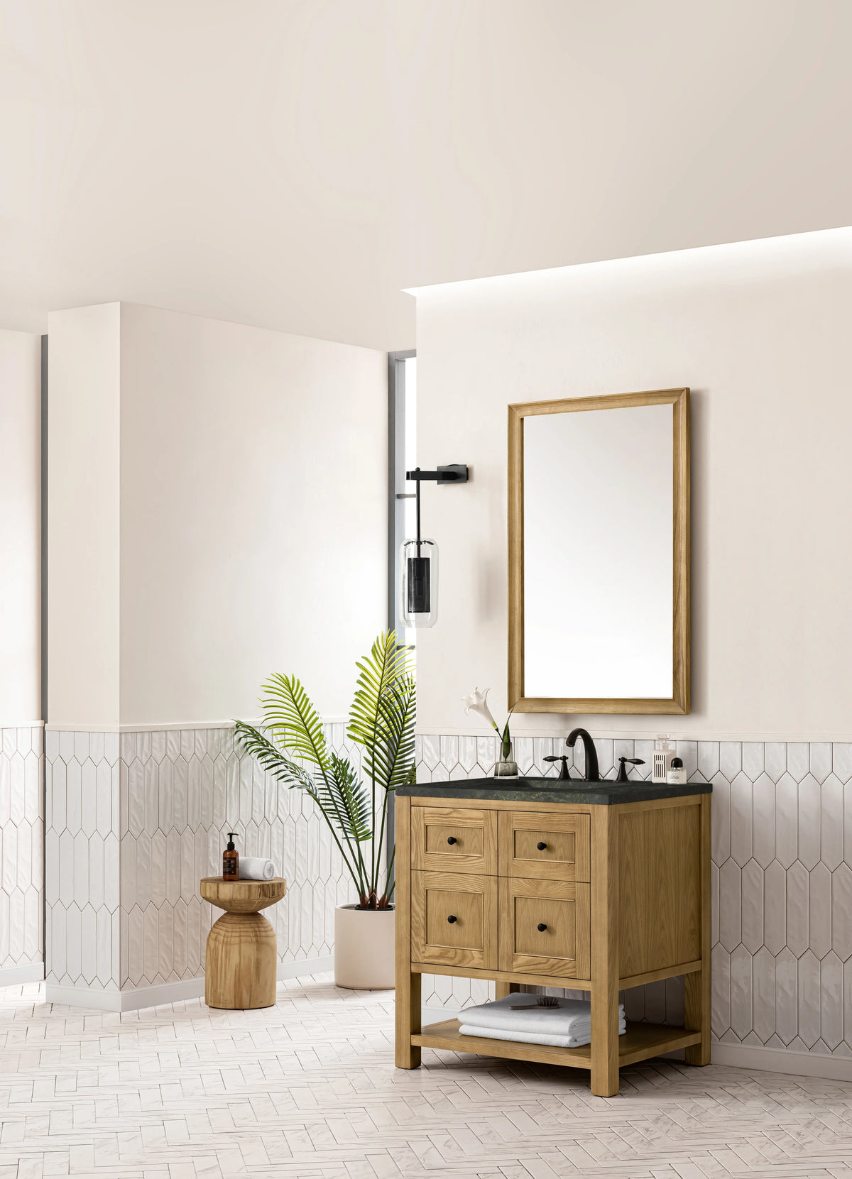 Breckenridge 30" Single Vanity, Light Natural Oak, w/ 3 CM Phantome Eclos Top, view 5