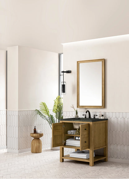 Breckenridge 30" Single Vanity, Light Natural Oak, w/ 3 CM Phantome Eclos Top, view 6