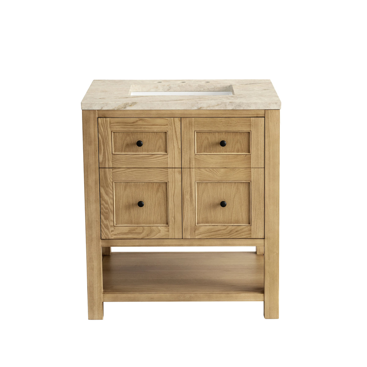 Breckenridge 30" Single Vanity, Light Natural Oak, w/ 3 CM Tajnar Eclos Top, view 2
