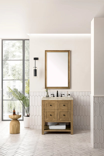Breckenridge 30" Single Vanity, Light Natural Oak, w/ 3 CM Tajnar Eclos Top, view 4