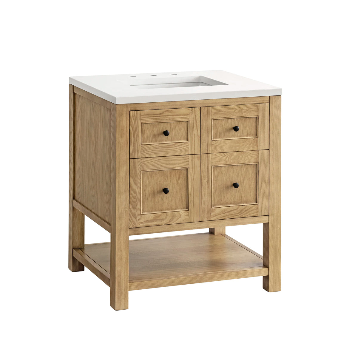 Breckenridge 30" Single Vanity, Light Natural Oak w/ 3 CM White Zeus Top, view 13