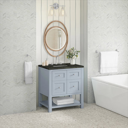 Breckenridge 30" Single Vanity, Serenity Blue, w/ 3 CM Phantome Eclos Top, view 4