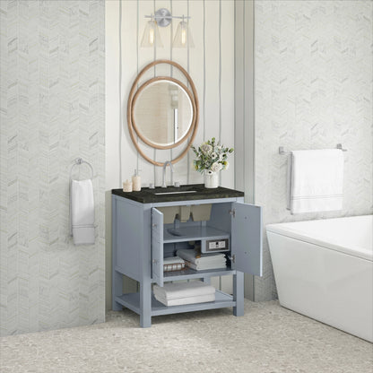 Breckenridge 30" Single Vanity, Serenity Blue, w/ 3 CM Phantome Eclos Top, view 5