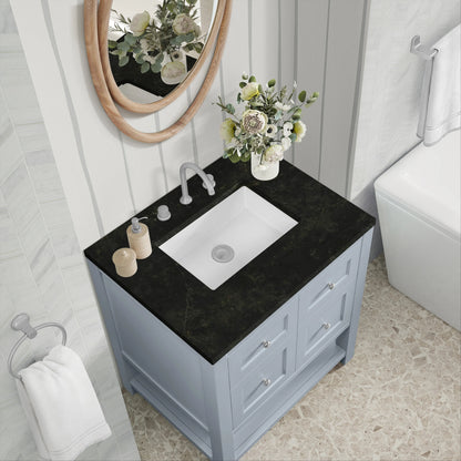Breckenridge 30" Single Vanity, Serenity Blue, w/ 3 CM Phantome Eclos Top, view 7