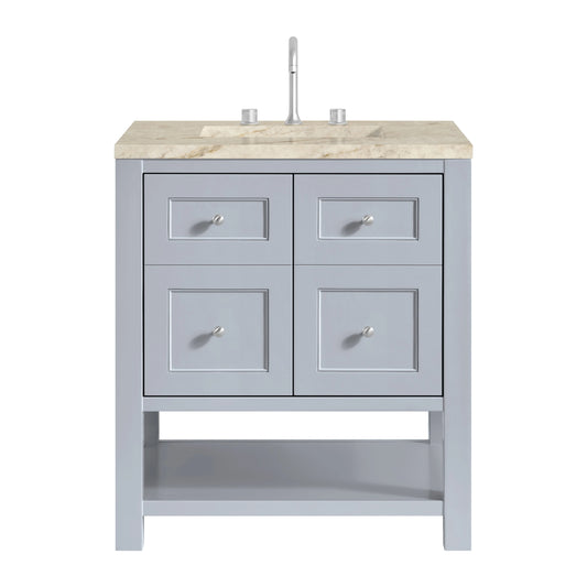 Breckenridge 30" Single Vanity, Serenity Blue, w/ 3 CM Tajnar Eclos Top