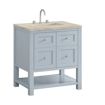 Breckenridge 30" Single Vanity, Serenity Blue, w/ 3 CM Tajnar Eclos Top, view 10