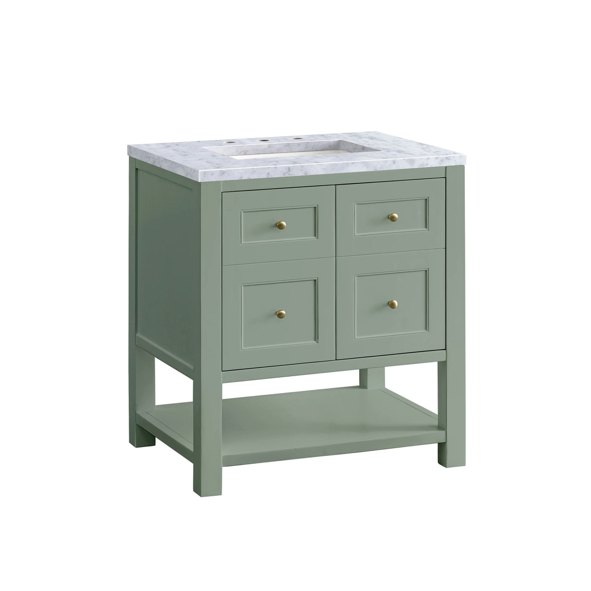 Breckenridge 30" Single Vanity, Smokey Celadon w/ 3 CM Carrara Marble Top, view 10