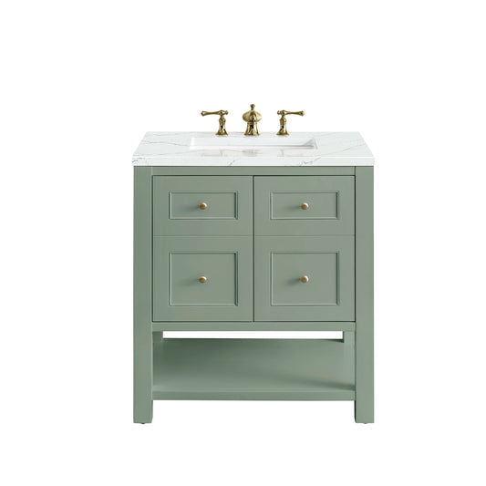 Breckenridge 30" Single Vanity, Smokey Celadon w/ 3 CM Ethereal Noctis Top