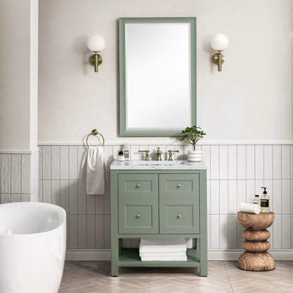 Breckenridge 30" Single Vanity, Smokey Celadon w/ 3 CM Ethereal Noctis Top, view 3