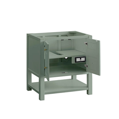 Breckenridge 30" Single Vanity, Smokey Celadon, w/ 3 CM Phantome Eclos Top, view 10