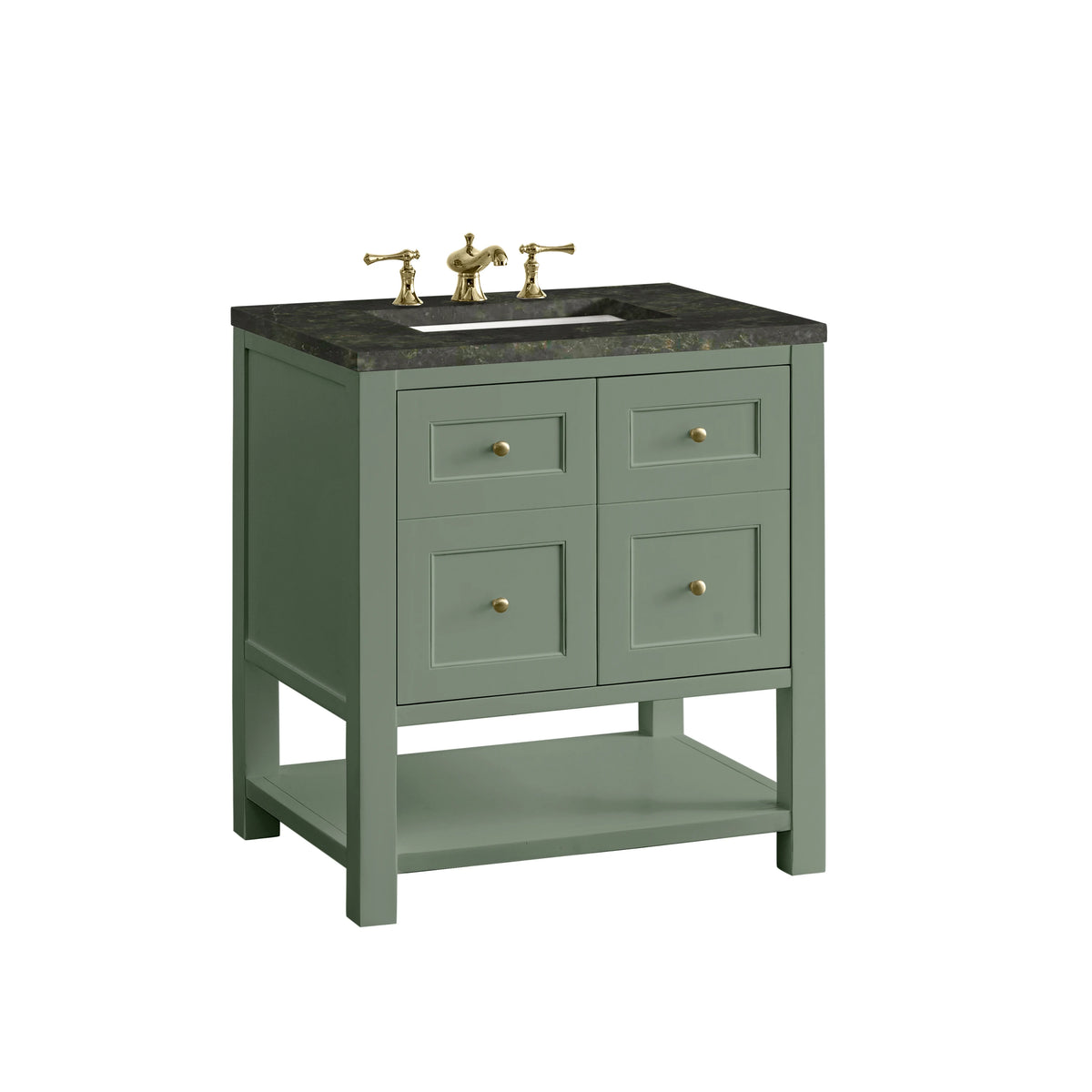Breckenridge 30" Single Vanity, Smokey Celadon, w/ 3 CM Phantome Eclos Top, view 13