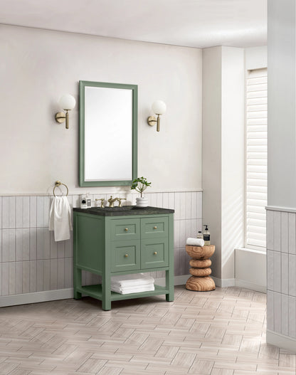 Breckenridge 30" Single Vanity, Smokey Celadon, w/ 3 CM Phantome Eclos Top, view 4