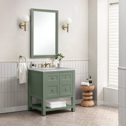 Breckenridge 30" Single Vanity, Smokey Celadon w/ 3 CM Victorian Silver Top, view 4