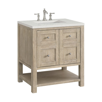 Breckenridge 30" Single Vanity, Whitewashed Oak w/ 3 CM Lime Delight Silestone Top, view 9