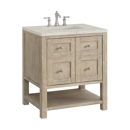 Breckenridge 30" Single Vanity, Whitewashed Oak, w/ 3 CM Siberian Silestone Top, view 9