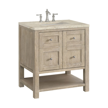 Breckenridge 30" Single Vanity, Whitewashed Oak, w/ 3 CM Tajnar Eclos Top, view 9