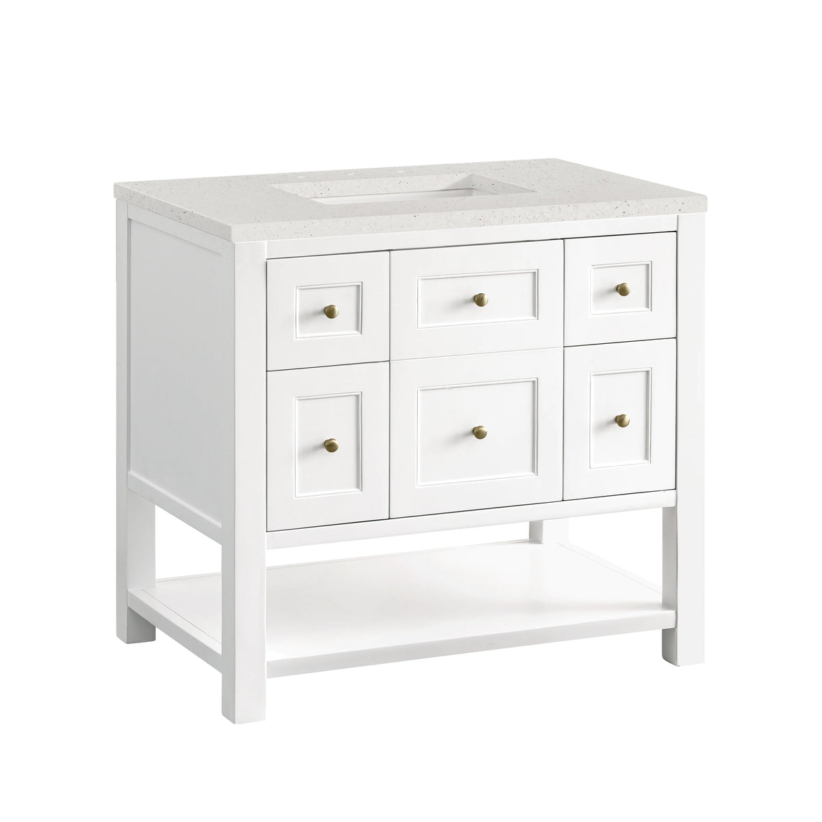 Breckenridge 36" Single Vanity, Bright White w/ 3 CM Lime Delight Top, view 10