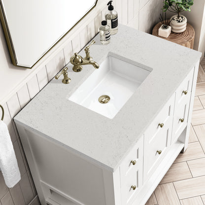 Breckenridge 36" Single Vanity, Bright White w/ 3 CM Lime Delight Top, view 7