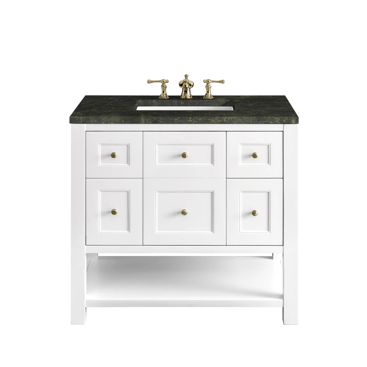 Breckenridge 36" Single Vanity, Bright White, w/ 3 CM Phantome Eclos Top