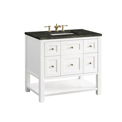 Breckenridge 36" Single Vanity, Bright White, w/ 3 CM Phantome Eclos Top, view 12