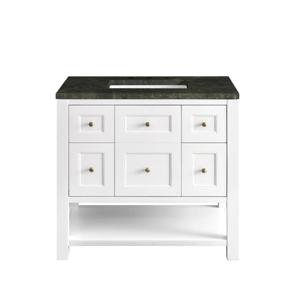 Breckenridge 36" Single Vanity, Bright White, w/ 3 CM Phantome Eclos Top, view 2