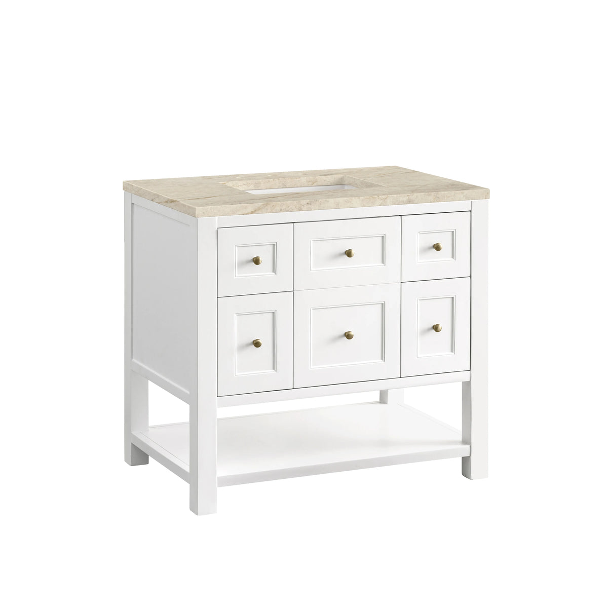 Breckenridge 36" Single Vanity, Bright White, w/ 3 CM Tajnar Eclos Top, view 11