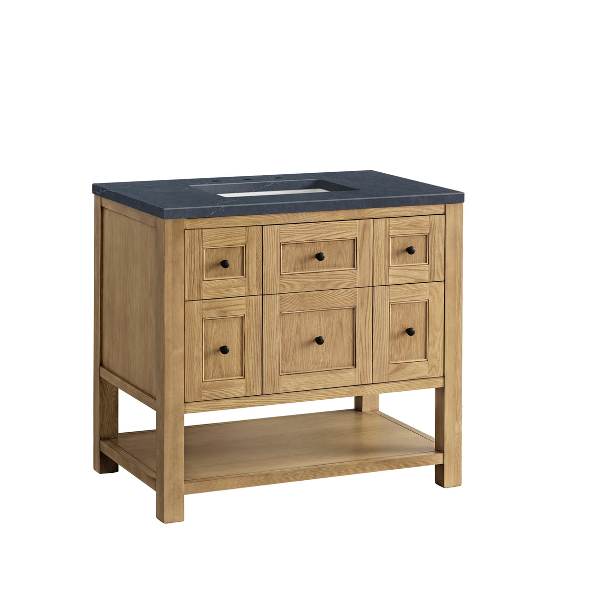 Breckenridge 36" Single Vanity, Light Natural Oak w/ 3 CM Charcoal Soapstone Top, view 10