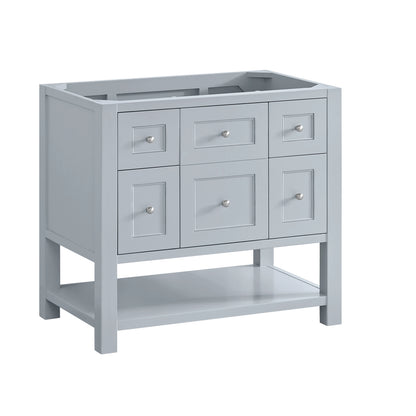 Breckenridge 36" Single Vanity, Serenity Blue, w/ 3 CM Charcoal Soapstone Quartz Top, view 2