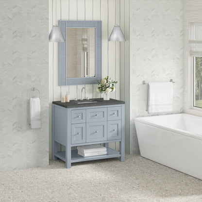 Breckenridge 36" Single Vanity, Serenity Blue, w/ 3 CM Parisien Bleu Quartz Top, view 4