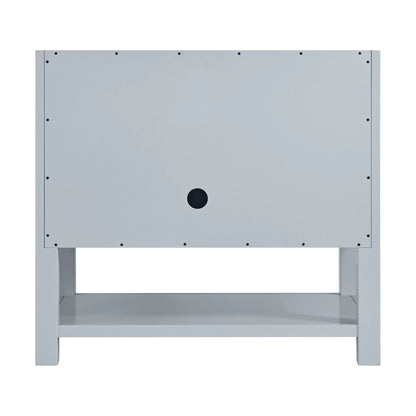 Breckenridge 36" Single Vanity, Serenity Blue, w/ 3 CM Parisien Bleu Quartz Top, view 9