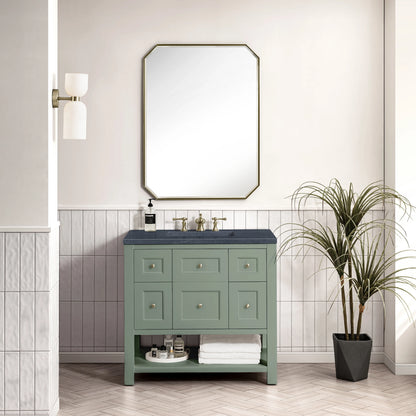 Breckenridge 36" Single Vanity, Smokey Celadon w/ 3 CM Charcoal Soapstone Top, view 3