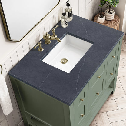 Breckenridge 36" Single Vanity, Smokey Celadon w/ 3 CM Charcoal Soapstone Top, view 7