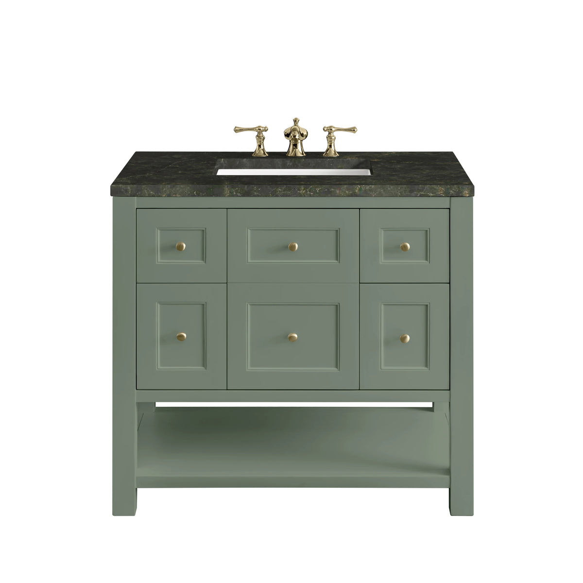 Breckenridge 36" Single Vanity, Smokey Celadon, w/ 3 CM Phantome Eclos Top