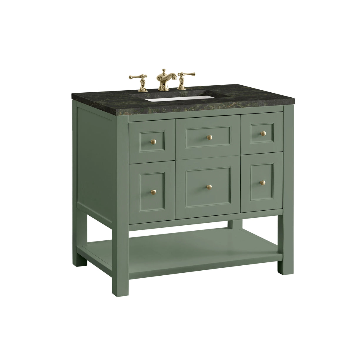 Breckenridge 36" Single Vanity, Smokey Celadon, w/ 3 CM Phantome Eclos Top, view 11