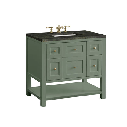Breckenridge 36" Single Vanity, Smokey Celadon, w/ 3 CM Phantome Eclos Top, view 11