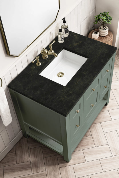 Breckenridge 36" Single Vanity, Smokey Celadon, w/ 3 CM Phantome Eclos Top, view 7