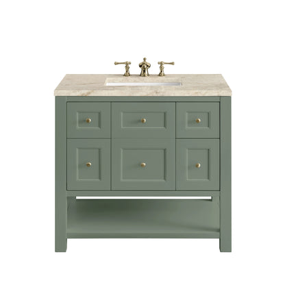 Breckenridge 36" Single Vanity, Smokey Celadon, w/ 3 CM Tajnar Eclos Top