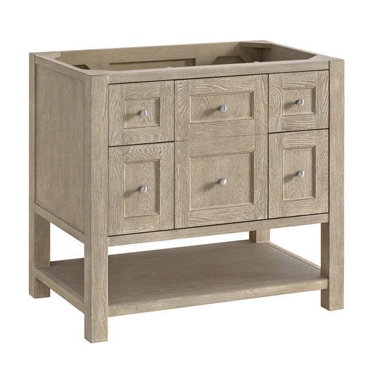 Breckenridge 36" Single Vanity, Whitewashed Oak w/ 3 CM Ethereal Noctis Silestone Top, view 2